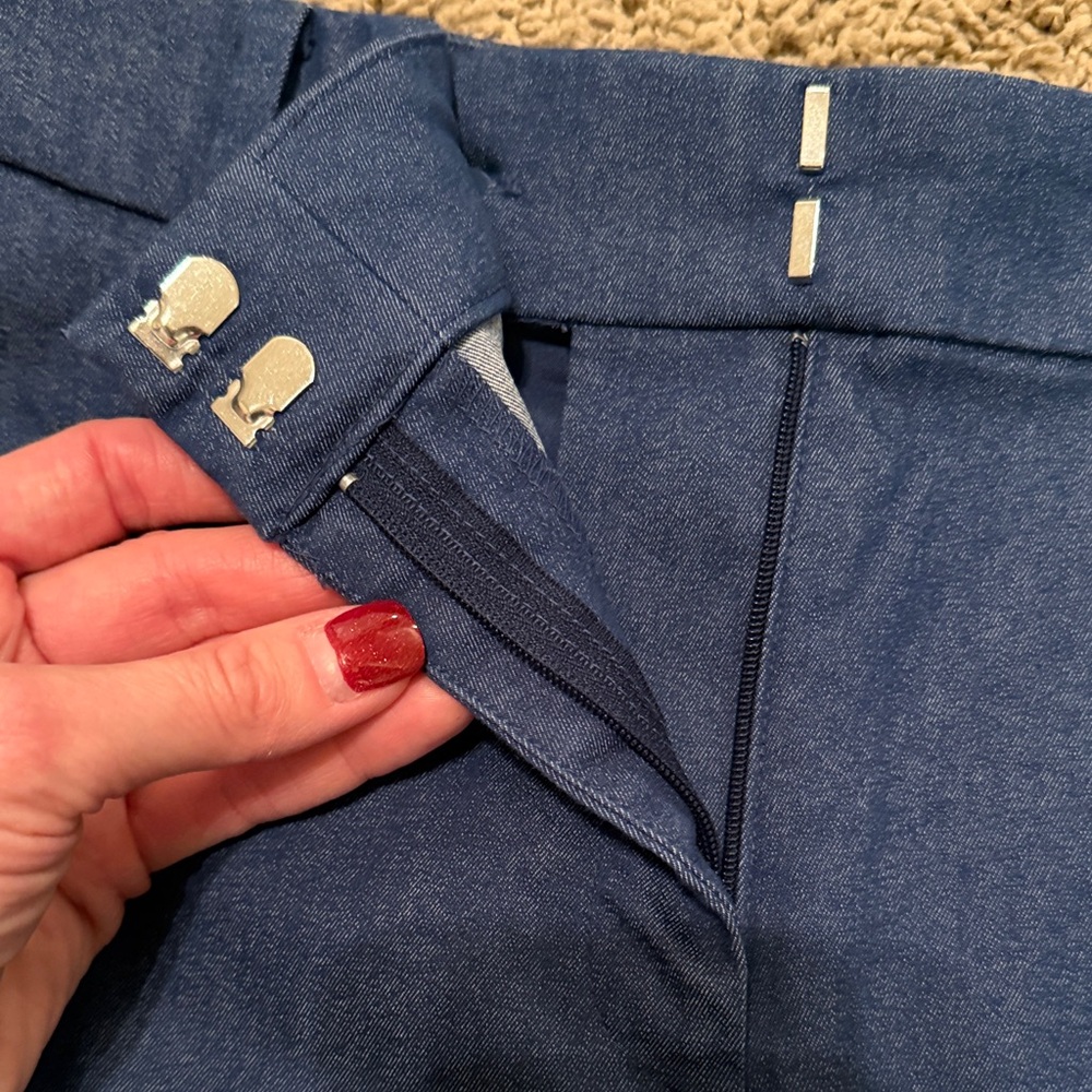 ⚡️NWOT⚡️LOFT High Waist Navy Blue Riviera Shorts - Picture 5 of 6
